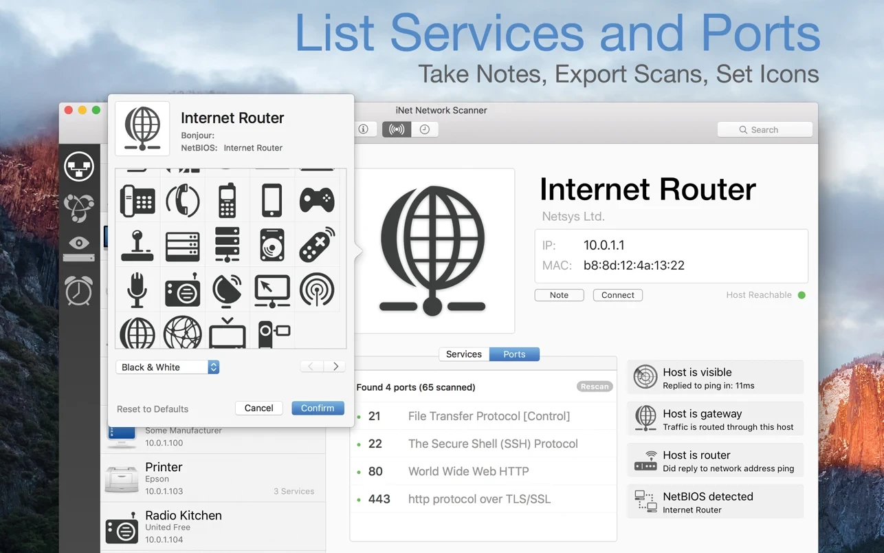 iNet Network Scanner screenshot 2